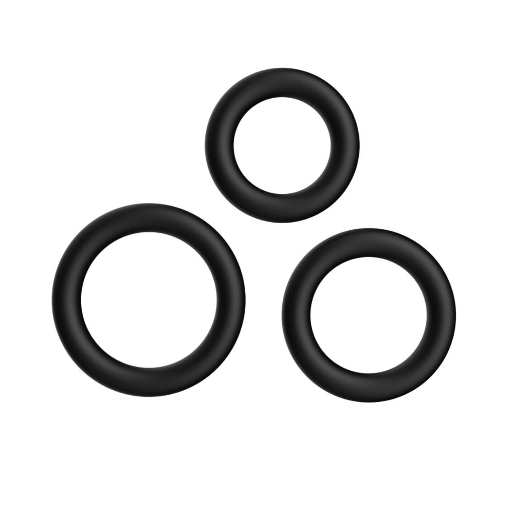 F-39: Trio Cockring Set - Black