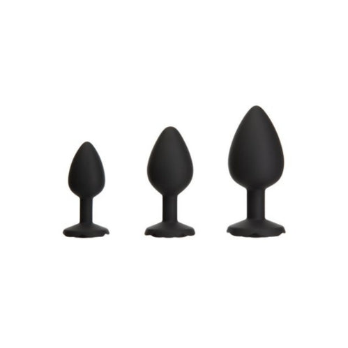 Roses Til’ Dawn – Silicone Anal Plug Kit – Starter Kit - Black