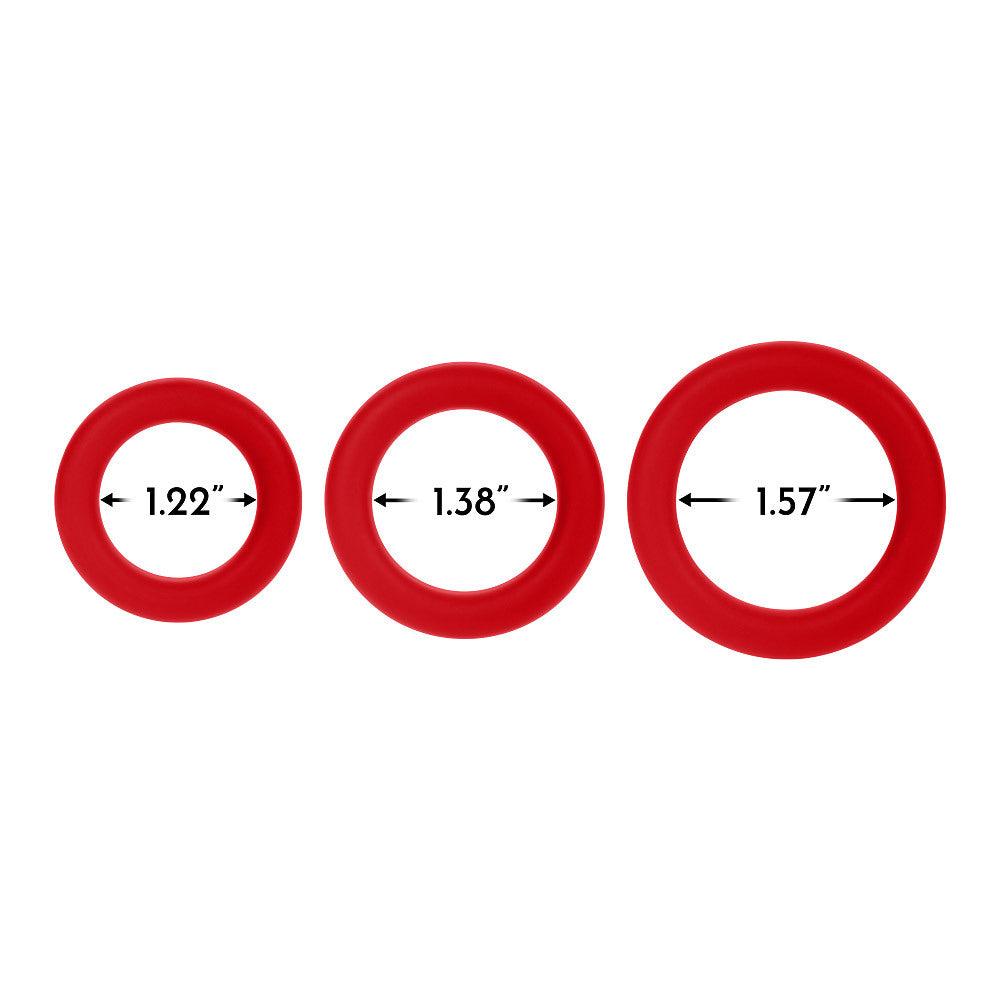 F-61: 3 PIECE C-RING SET 100% SILICONE (1.2'', 1.8", 1.57") BLACK