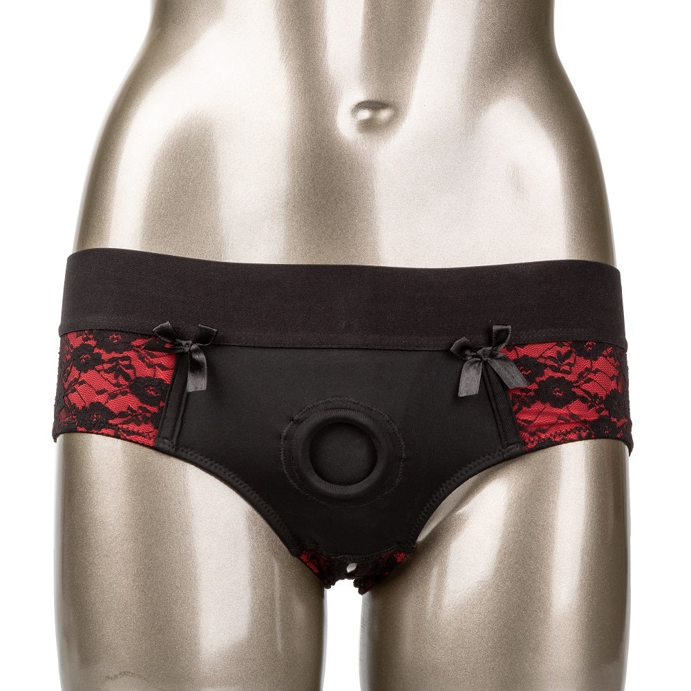 Scandal Crotchless Pegging Panty Set S/M