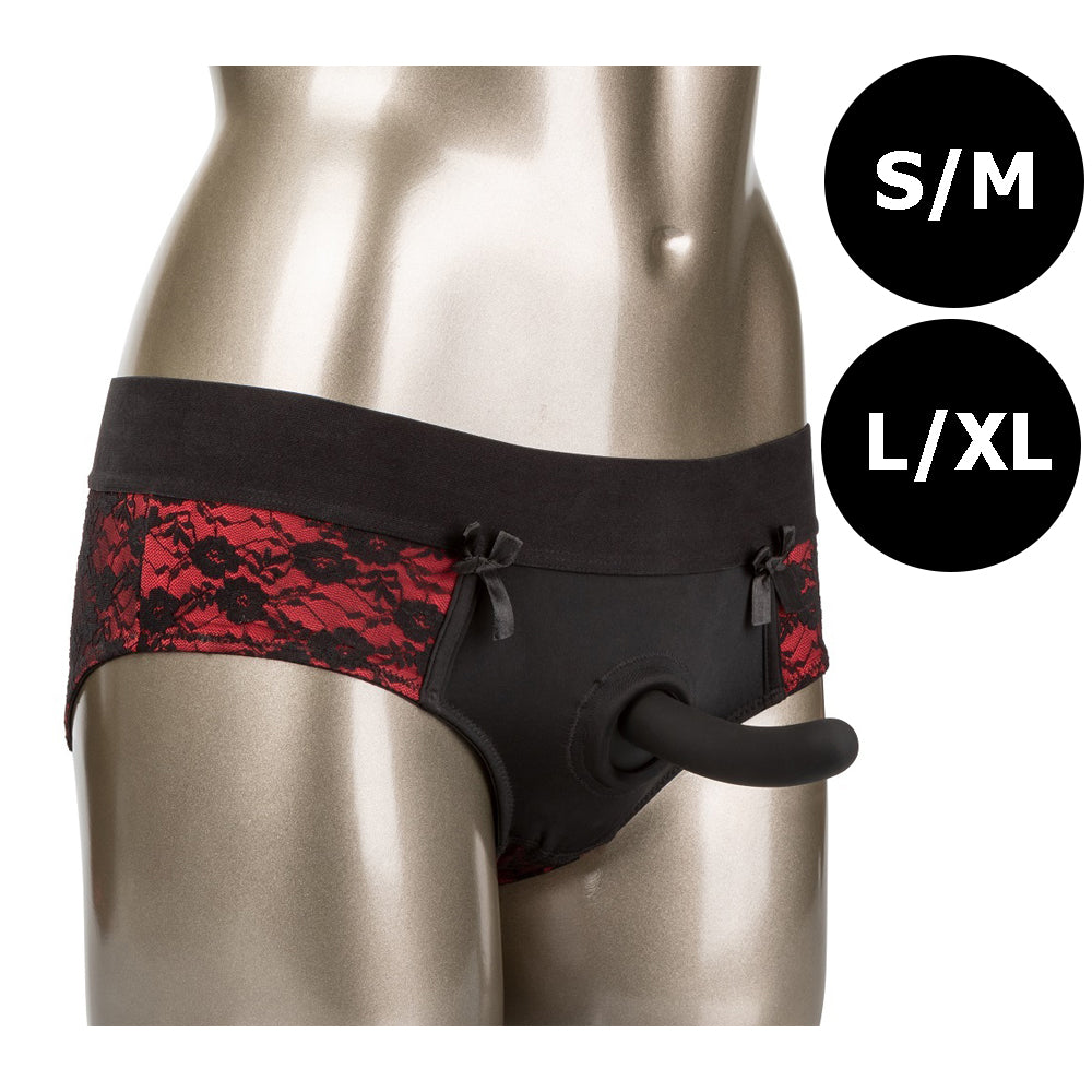 Scandal Crotchless Pegging Panty Set S/M