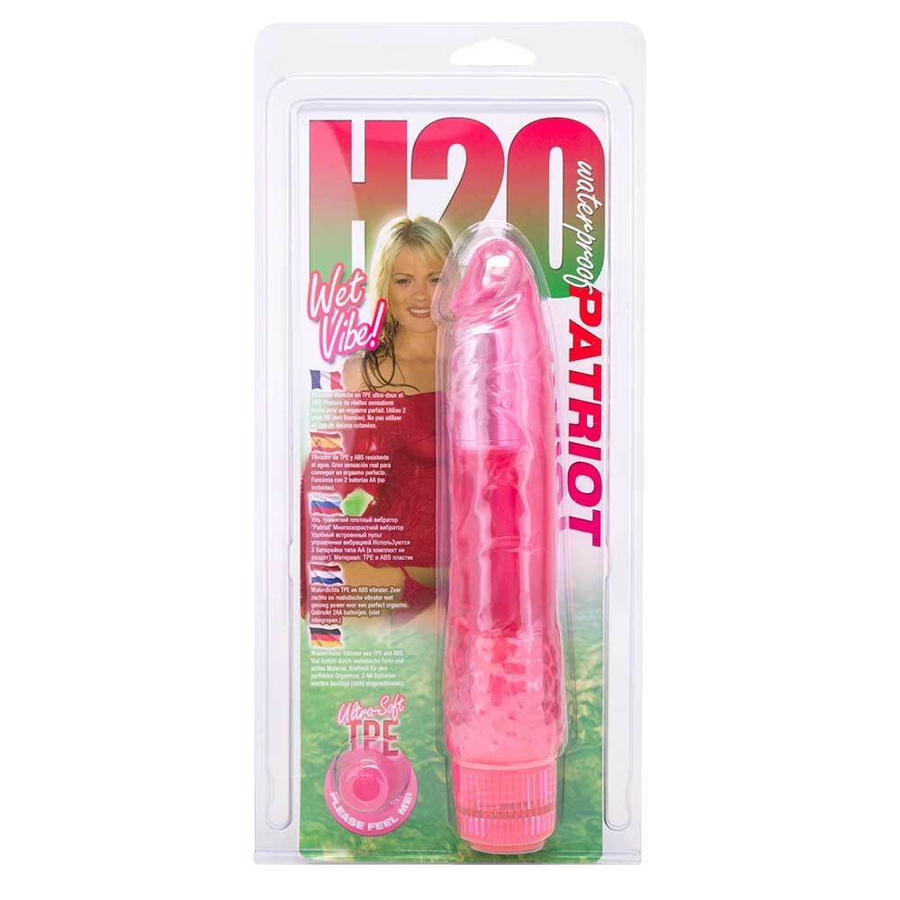 H2O Patriot Waterproof Vibe Pink ( jelly like silicone )