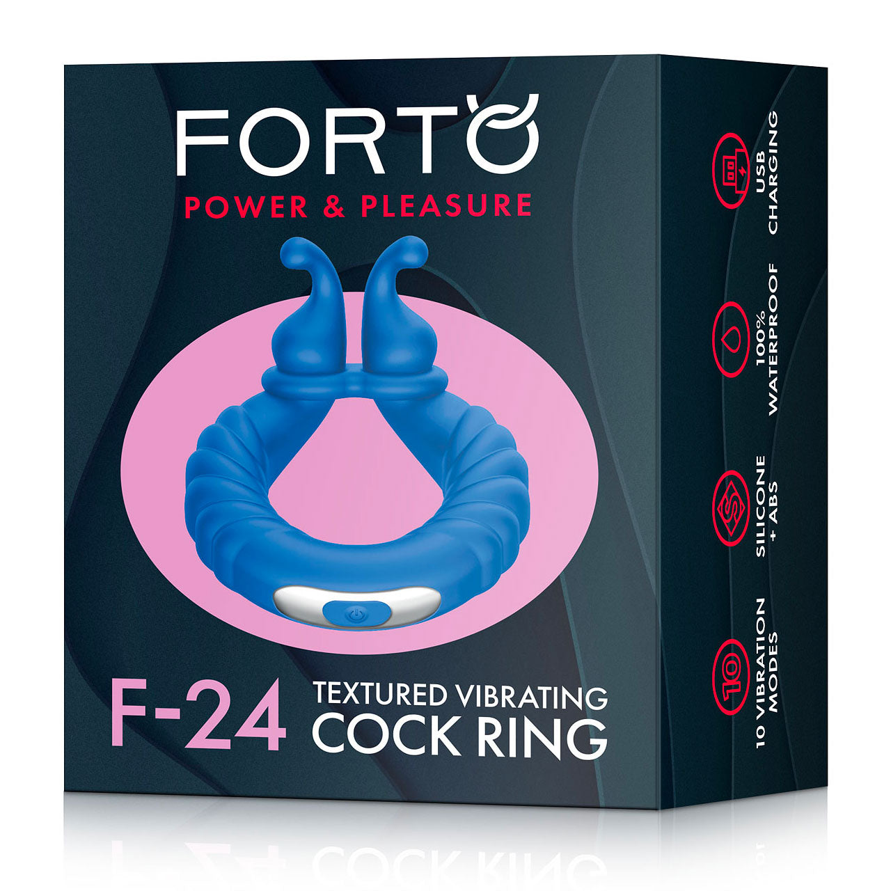 F-24: TEXTURED VIBRATING COCKRING - BLACK