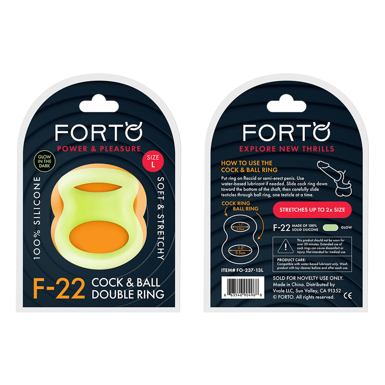F-22: D RING (LIQUID SILICONE) LARGE - BLACK
