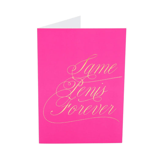 Naughty Notes Greeting Card Outside: "Same Penis Forever" Inside: "Lucky You!"