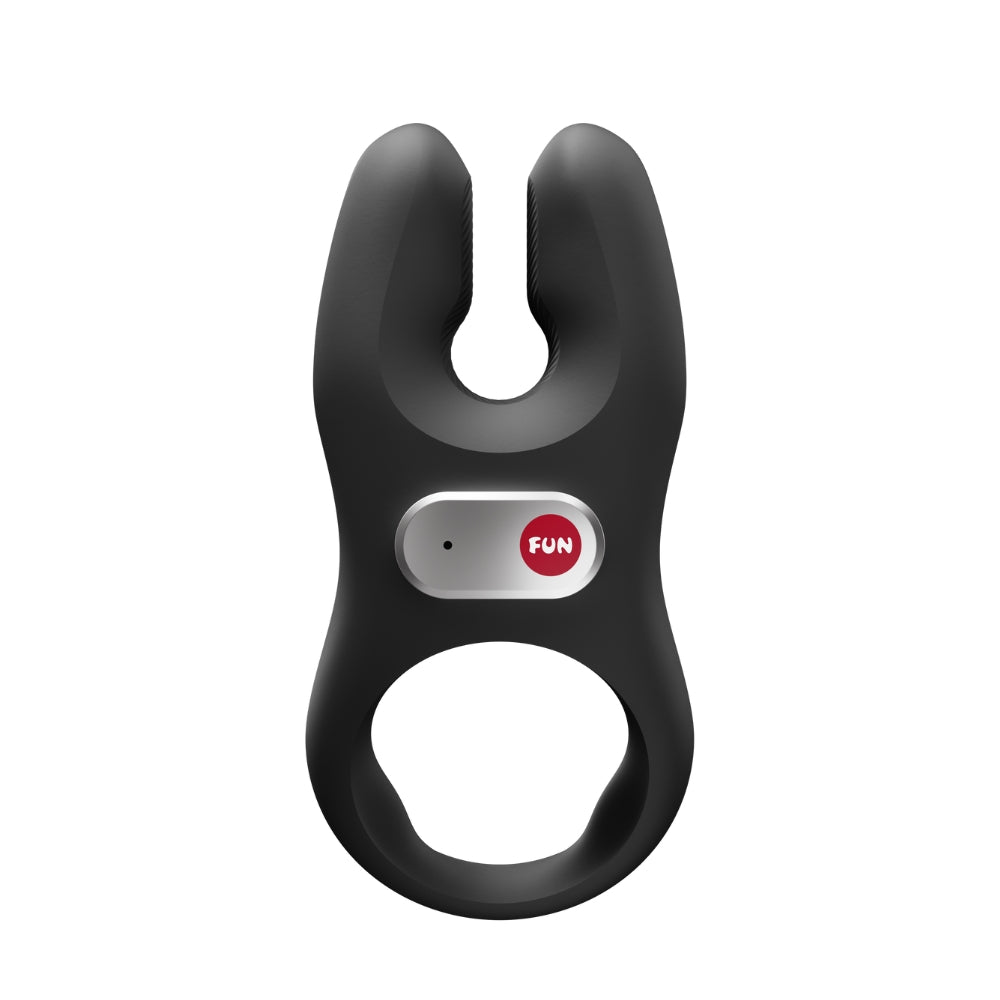 Fun Factory NOS PRO Black - Black USB-C Rechargeable Vibrating Cock Ring
