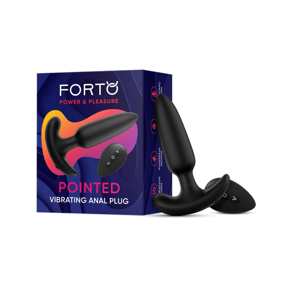 Pointed Vibrating Plug - Black