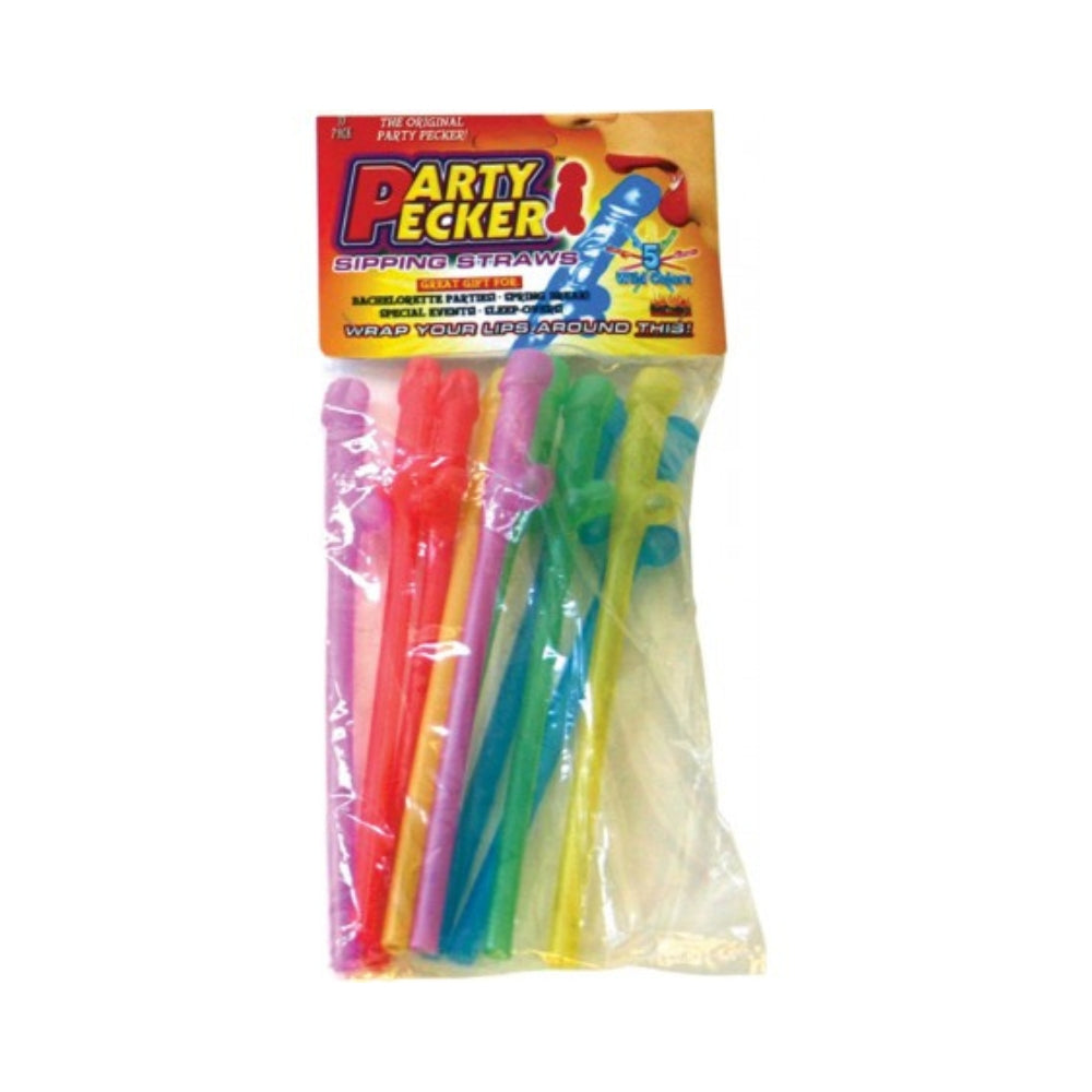 Party Pecker Straws - Neon Colors (10Pcs/Bag)