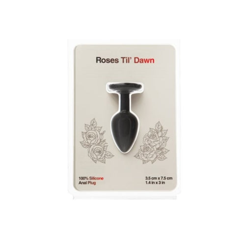 Roses Til’ Dawn – Silicone Anal Plug - Small - Black