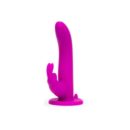 Happy Rabbit Rechargeable Vibrating Strap On Harness Set Purple