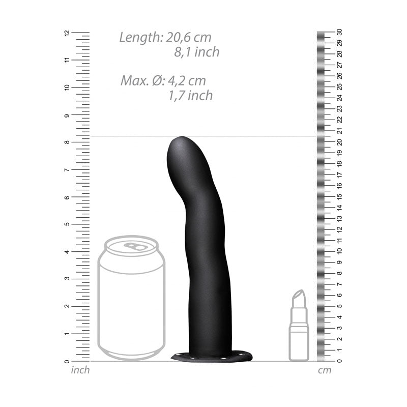 OUCH! Curved Hollow Strap-on - 8in/20cm