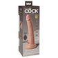 King Cock Elite 7'' Vibrating Dual Density Cock with Remote - Flesh 17.8 cm USB Rechargeable Vibrating Dong