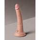 King Cock Elite 7'' Vibrating Dual Density Cock with Remote - Flesh 17.8 cm USB Rechargeable Vibrating Dong