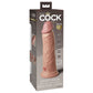 King Cock Elite 8'' Vibrating Dual Density Cock - Flesh - Flesh 20.3 cm USB Rechargeable Vibrating Dong