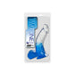 Two Tone 6" PVC Dong in Clear/Blue (With Balls)