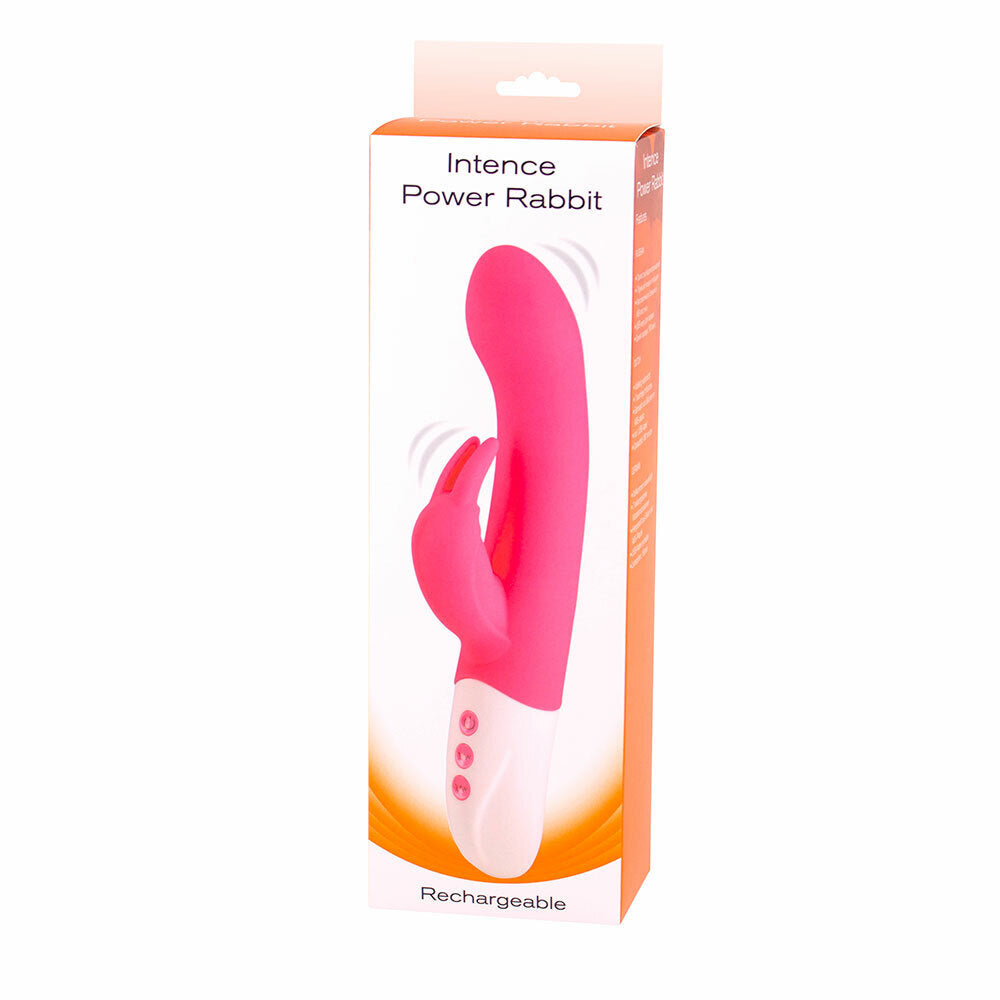 Rechargeable silicone rabbit vibe Pink