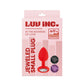 Jp32: JEWELED MEDIUM PLUG W/ 3 STONES - LIGHT PINK