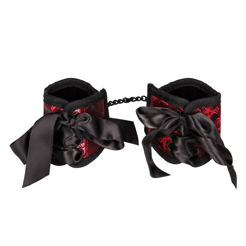 Scandal Corset Cuffs Red