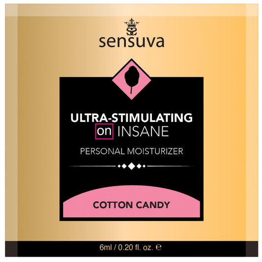 Ultra-Stimulating On Insane Personal Moisturizer Cotton Candy 6 ml Single Use Packet