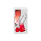 Two Tone 6" PVC Dong in Clear/Red (With Balls)