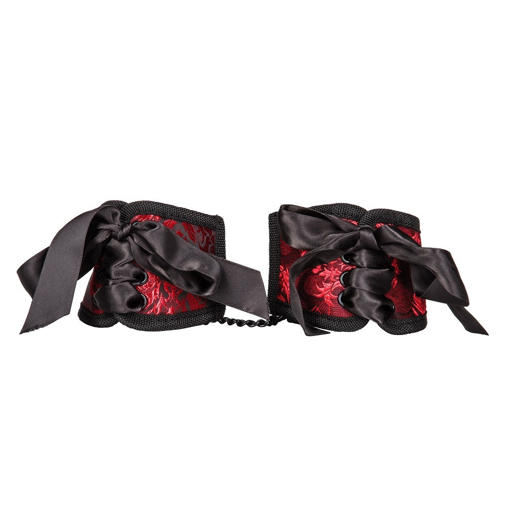 Scandal Corset Cuffs Red