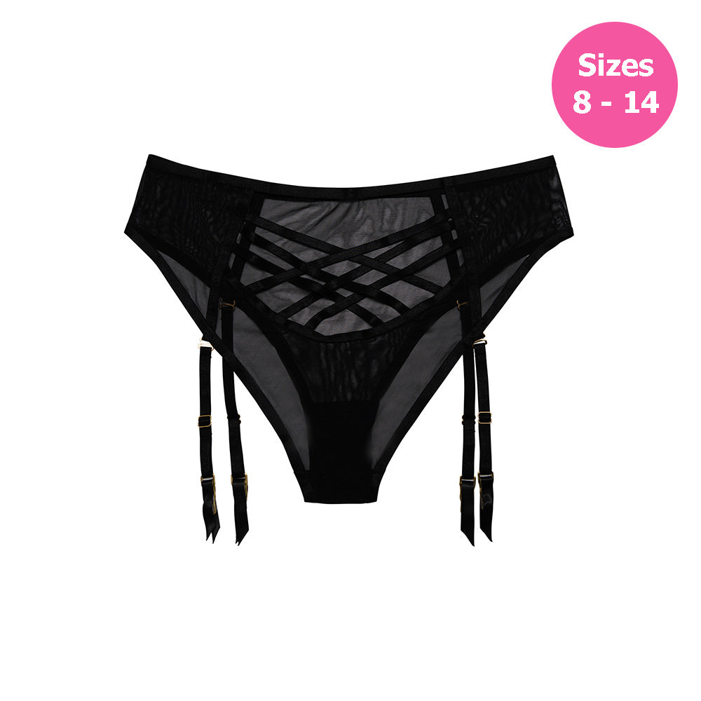 Hustler Arielle Mesh High-Waisted Brief