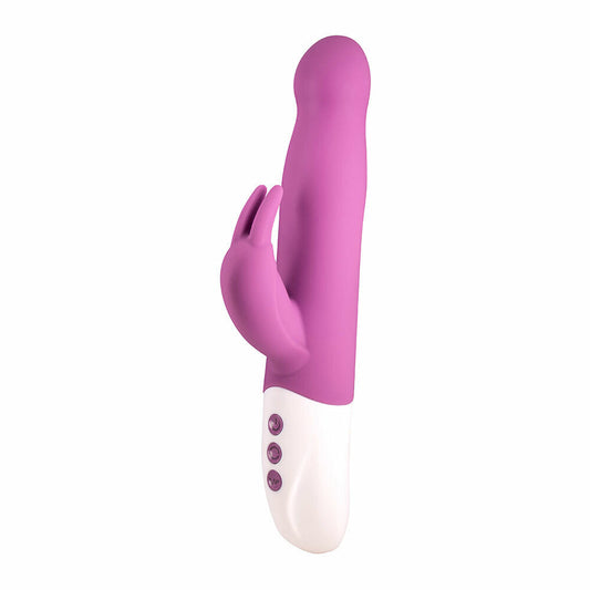 Rechargeable  silicone rabbit rotation Purple